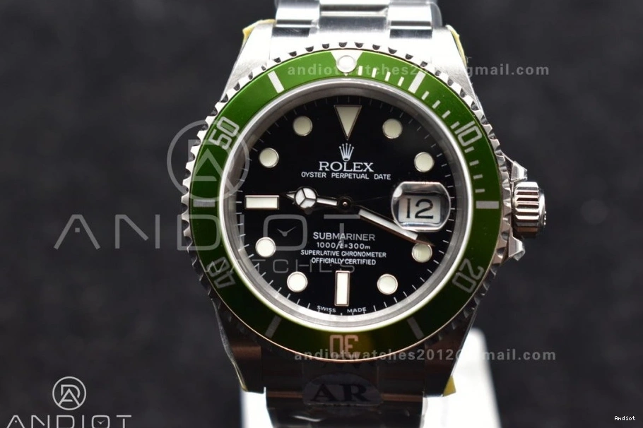 on SS Edition Bracelet 16610 Green Steel LV SH3135 904L Best V2 ARF1:1 Submariner 0115